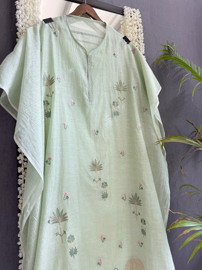 Luxurious Mul chanderi pichwai suit