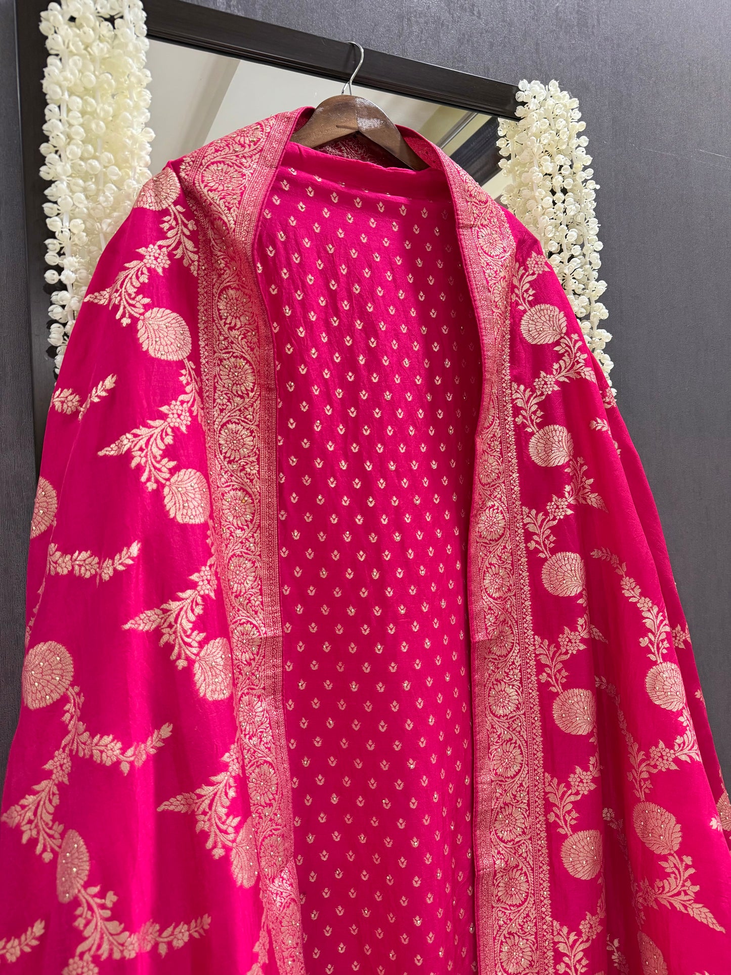 Banarsi handwork silk suit