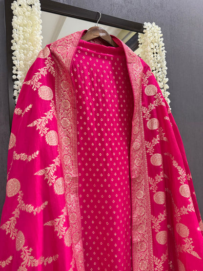 Banarsi handwork silk suit