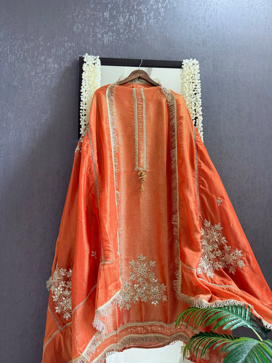 Luxurious brocade benarsi Mirror suit