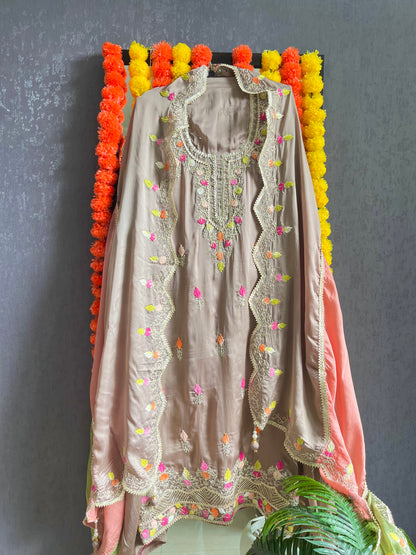 Luxurious Gotapatti silk suit