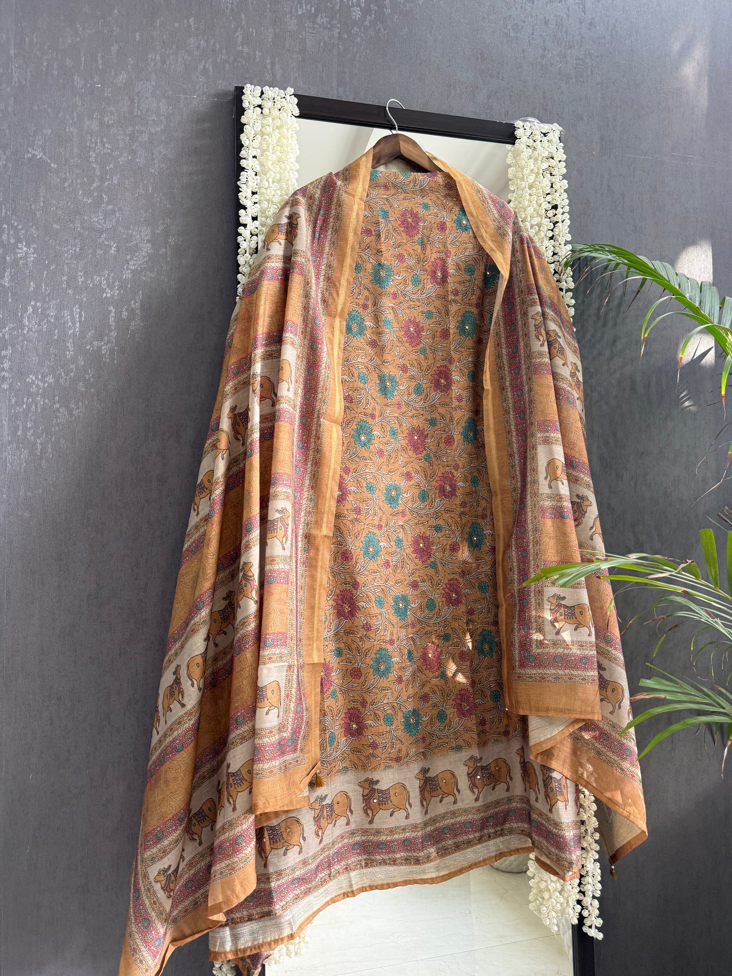 Chanderi pichwai suit