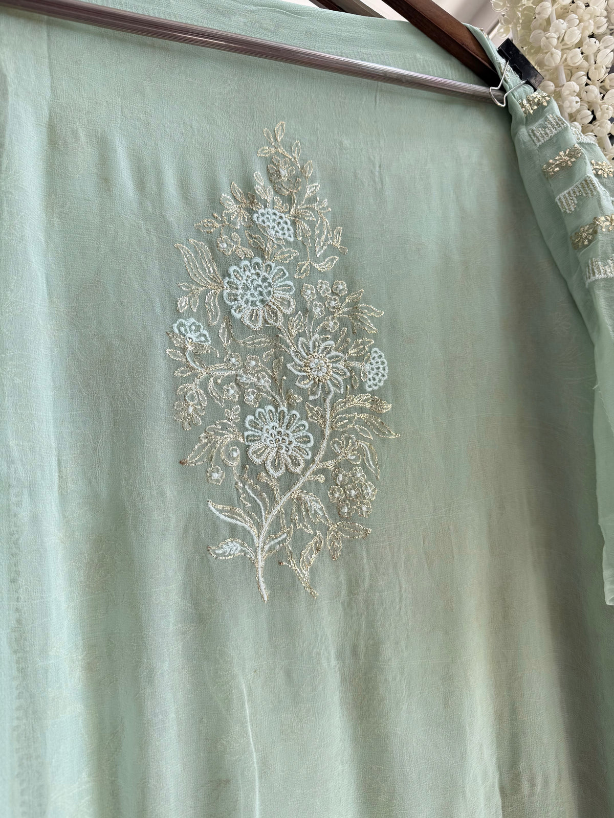 Pitta work crystal handwork suit