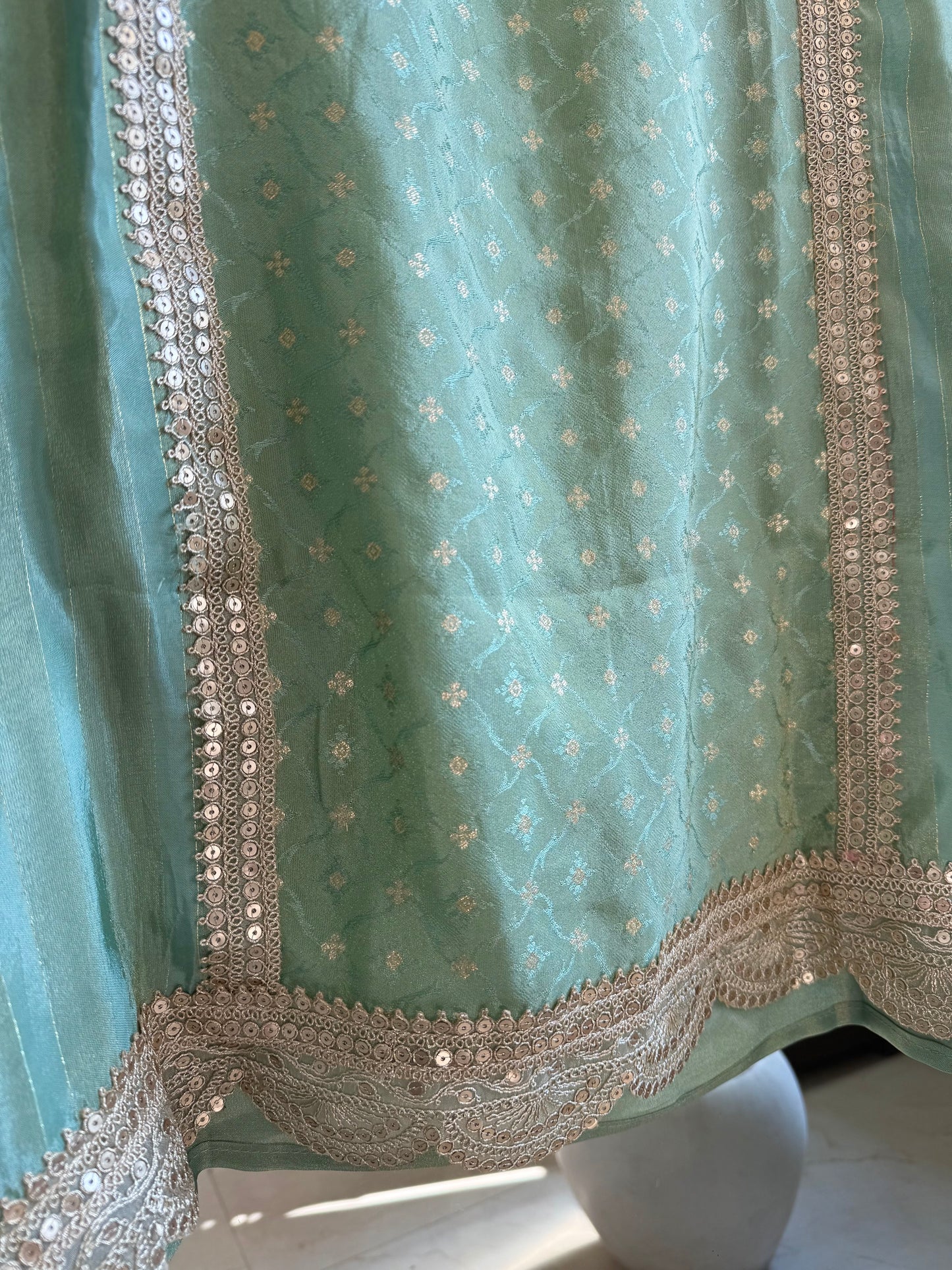 Pearl Benarsi Tissue silk suit