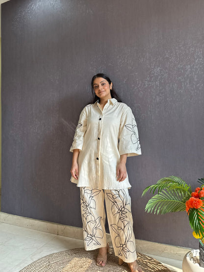 Embroidered cotton Coord set