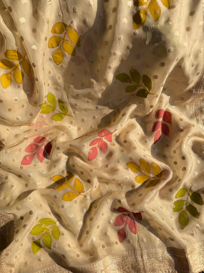 Handpainted Benarsi handwork suit
