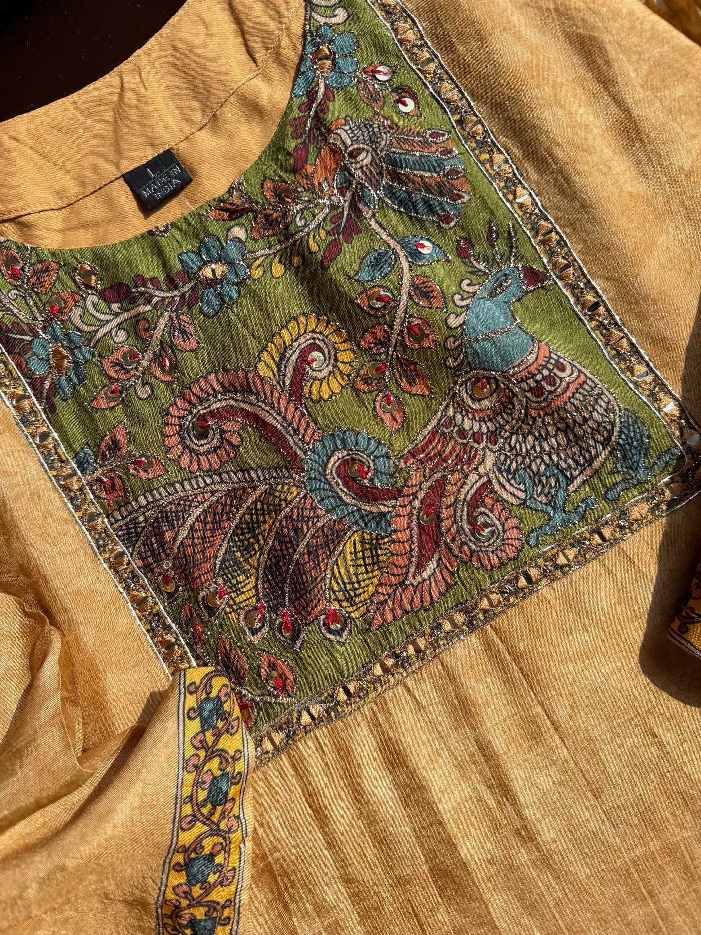 Tussar kalamkari suit set