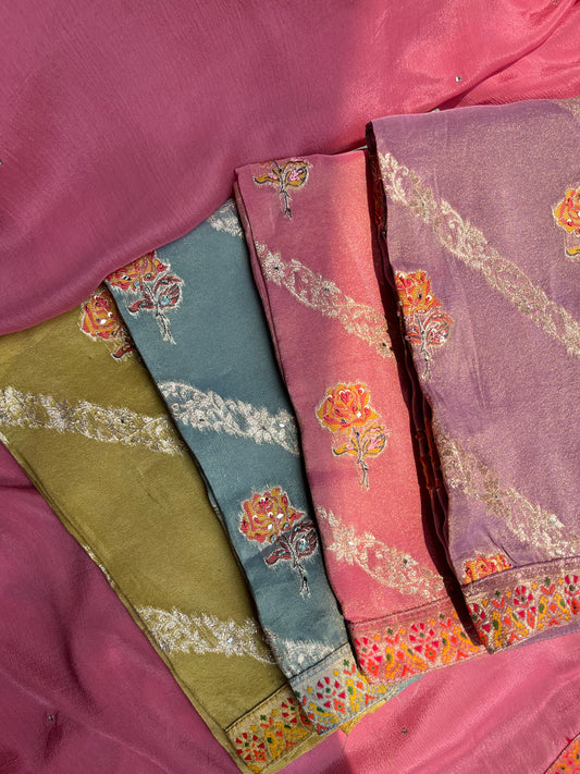 Meenakari Benarsi Tissue silk suit