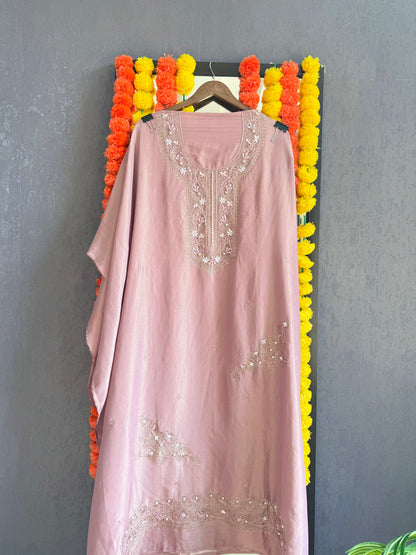 Premium tissue silk hand embroidered suit