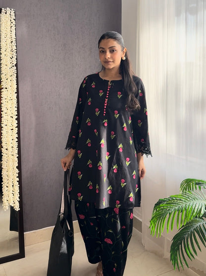 Cotton farshi coord set