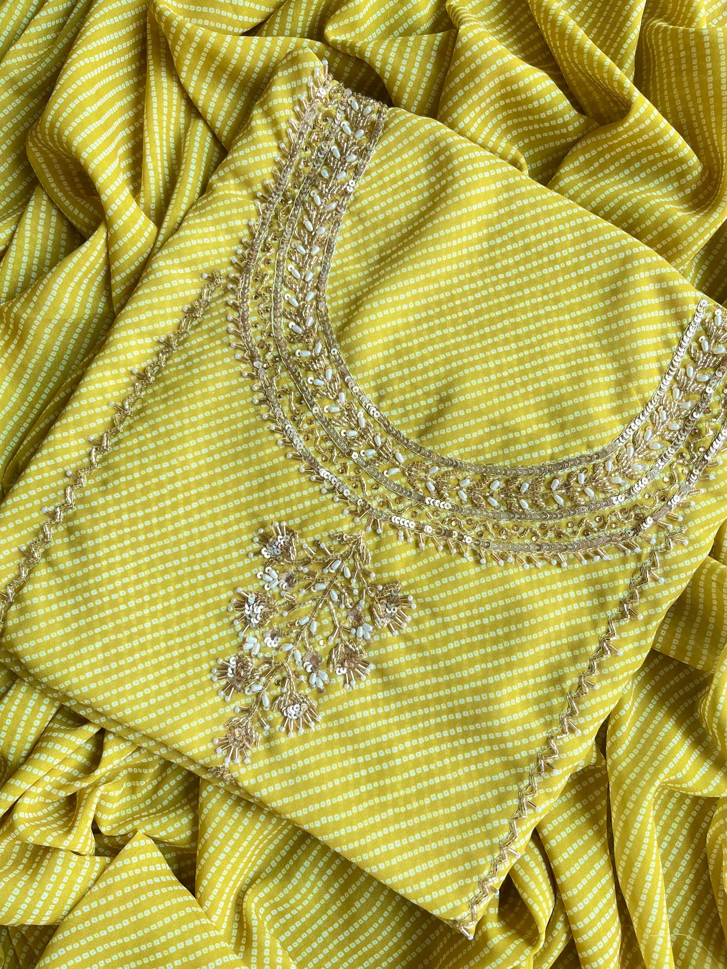 Punjabi Bandhani handwork suits