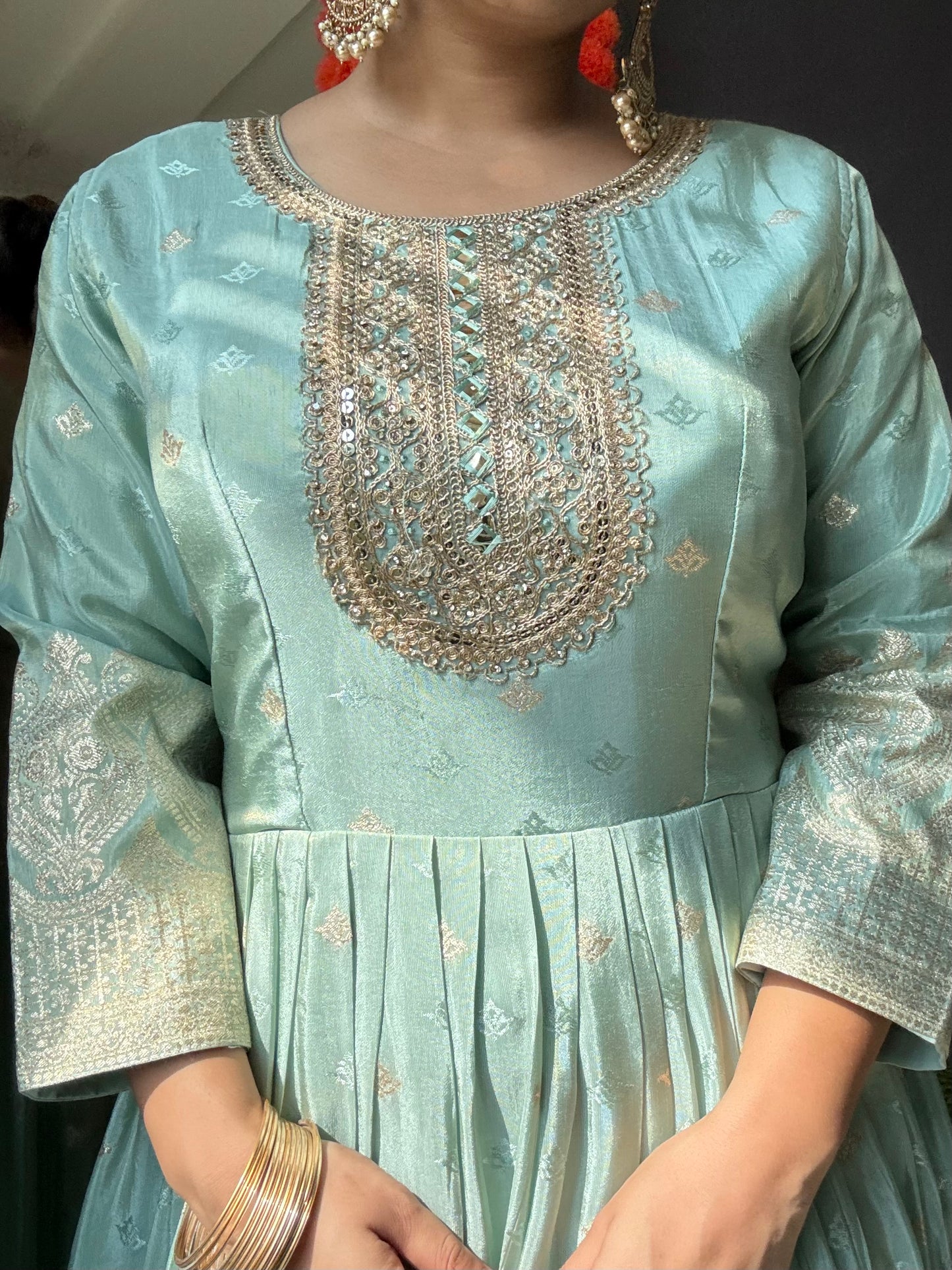 Benarsi Handwork Anarkali suit