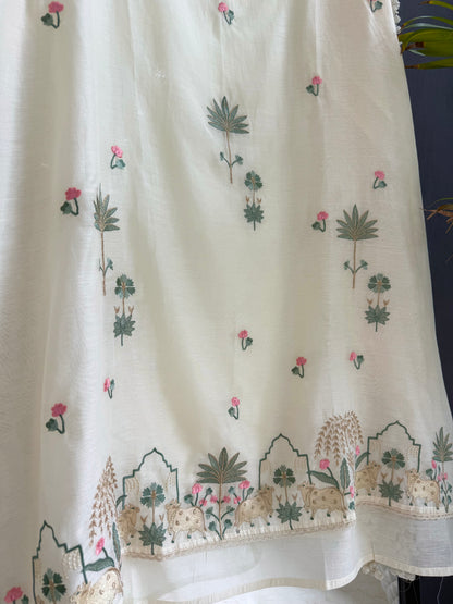 Luxurious Mul chanderi pichwai suit
