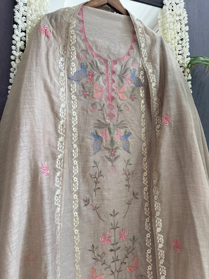 Luxurious Mul chanderi butterfly suit