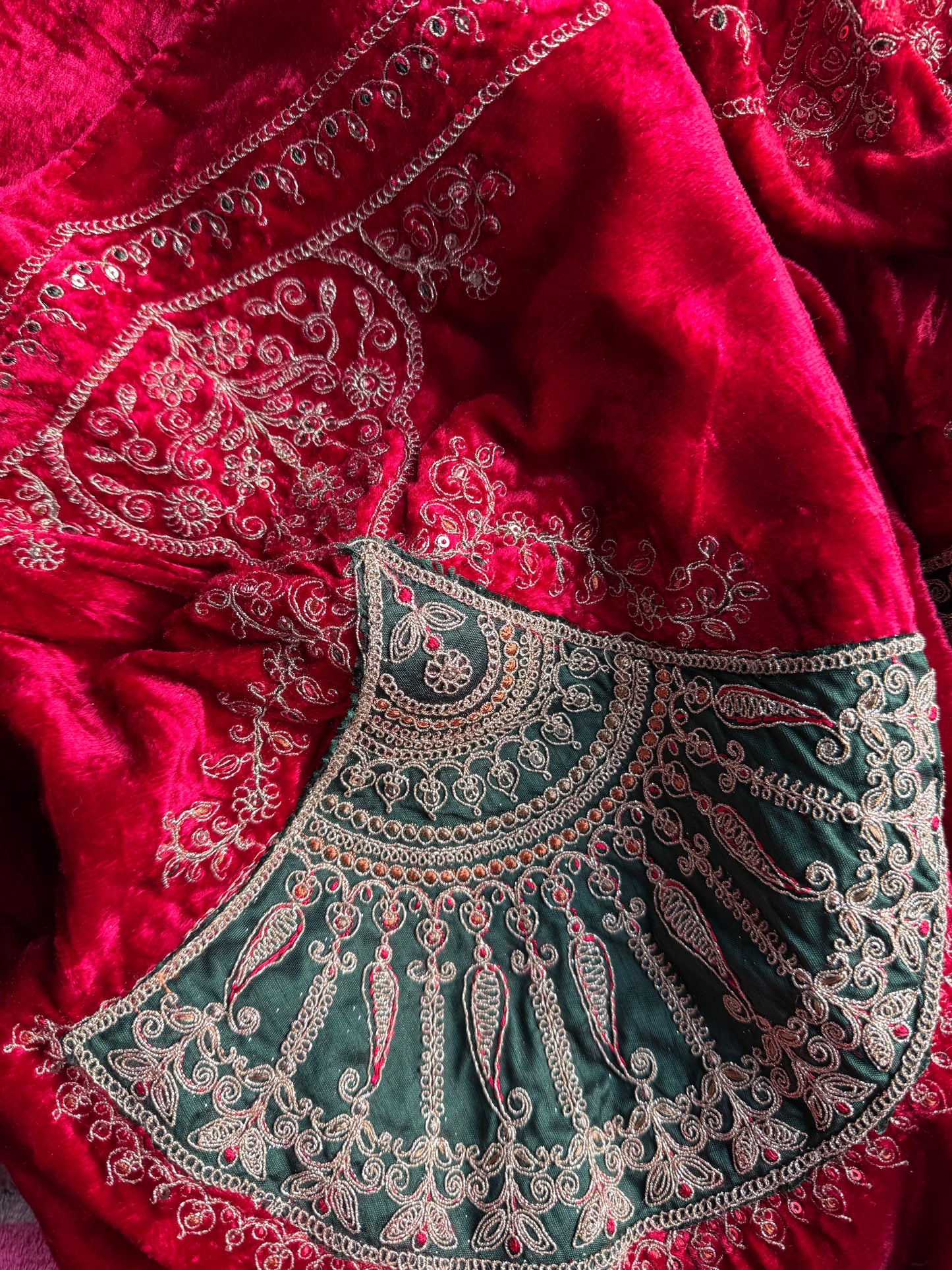 Velvet Marori Aari work suit