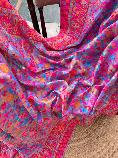 Kashmiri Jamawar Linen saree