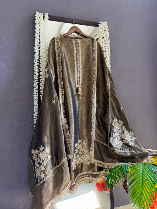 Luxurious brocade benarsi Mirror suit