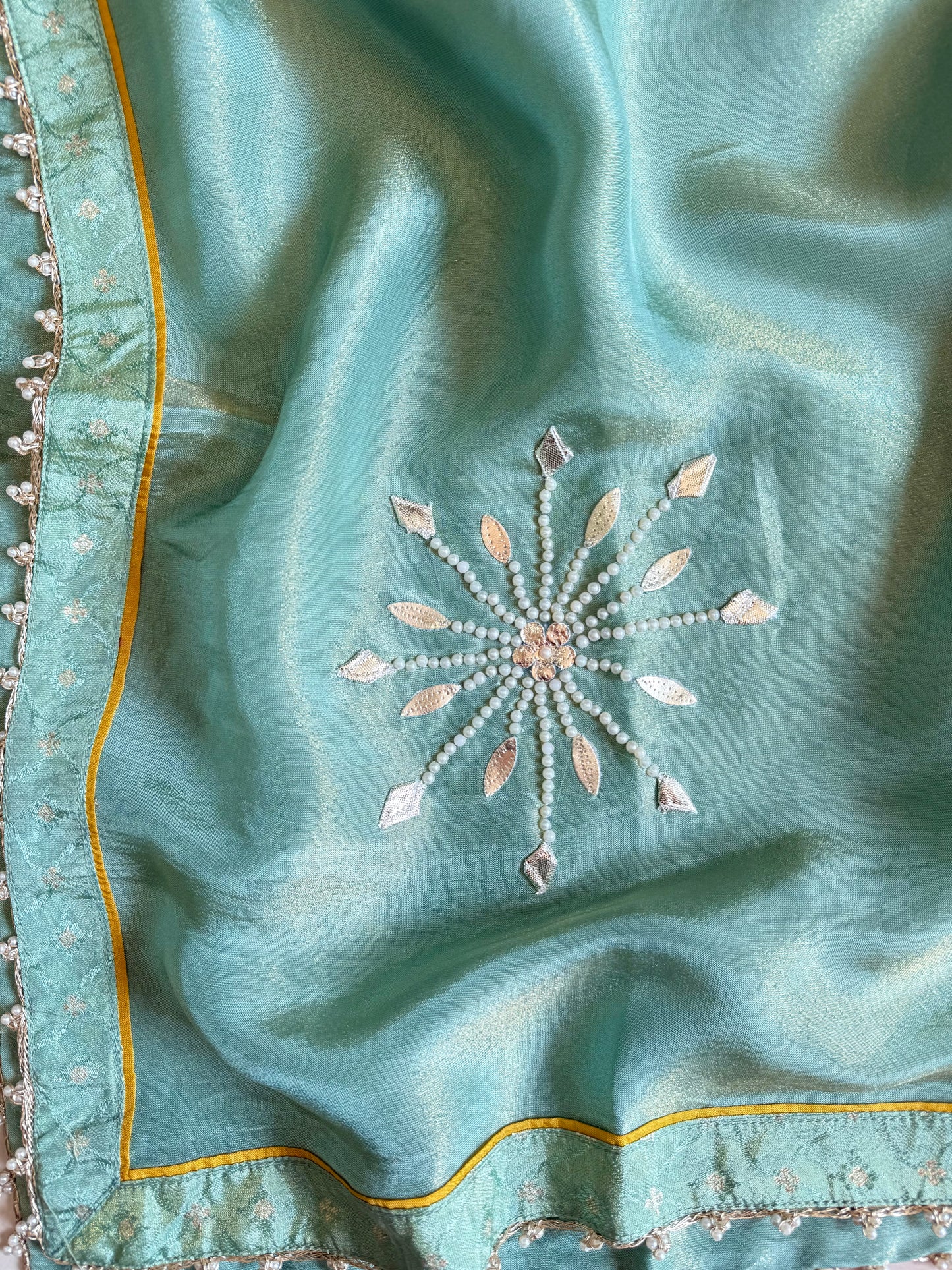 Pearl Benarsi Tissue silk suit