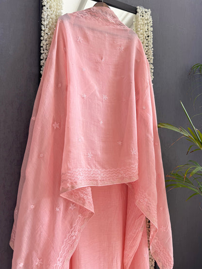 Luxurious Mul chanderi lucknowi paisley suit