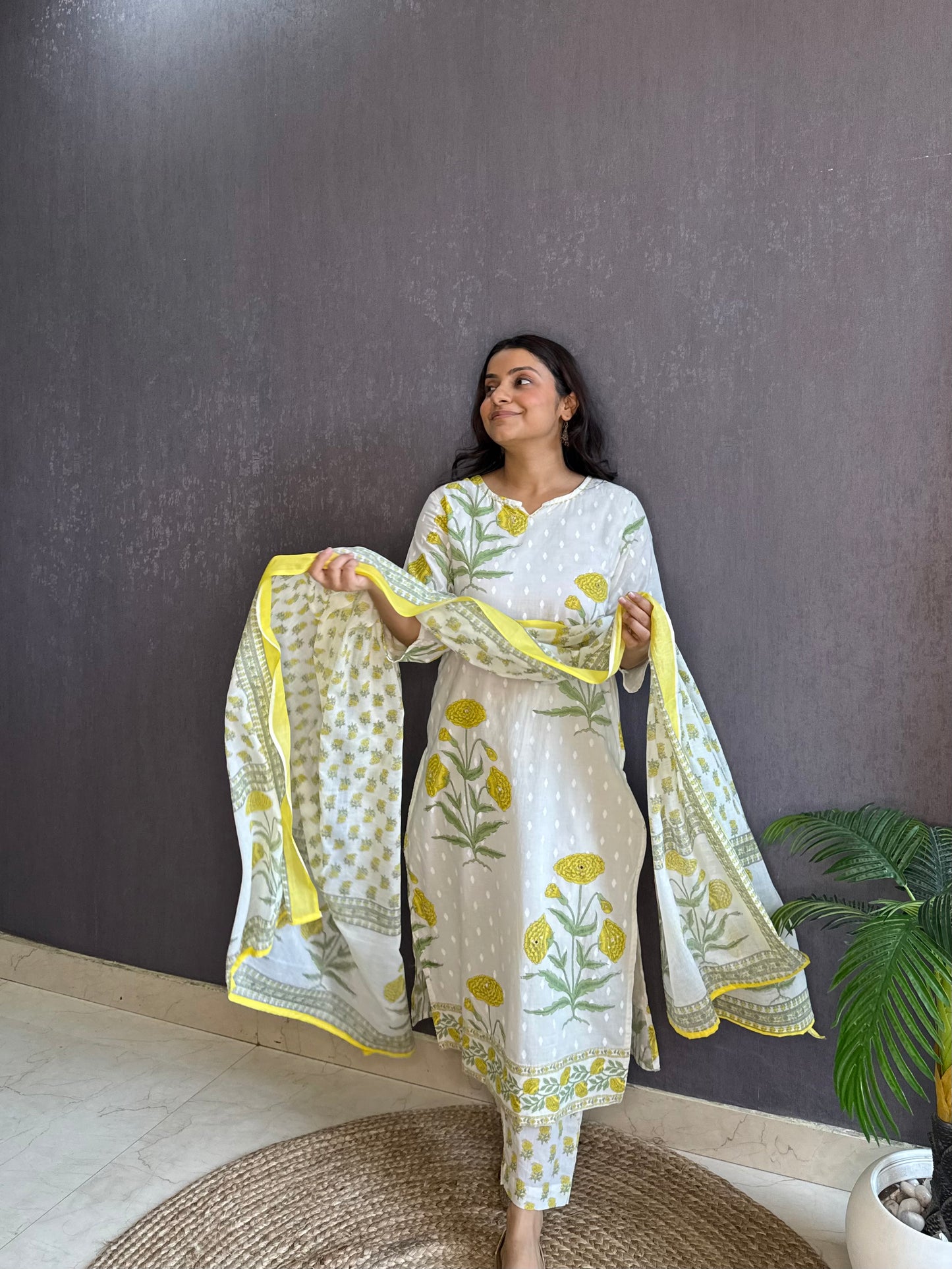 Pure cotton blockprinted kurta set