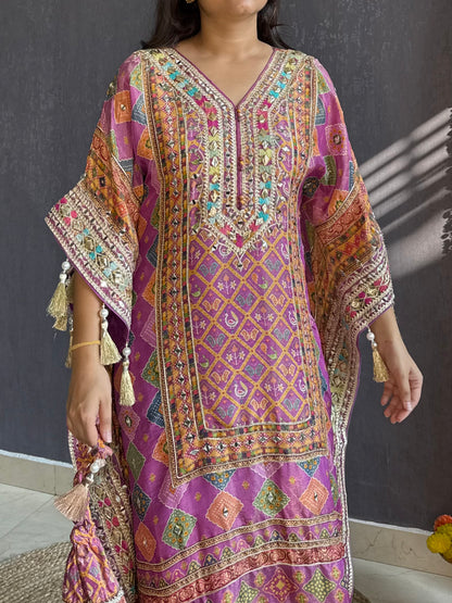 Luxurious patola kaftan set