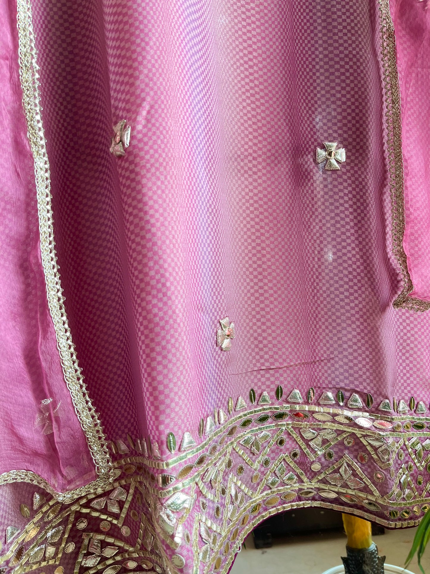 Gotta patti Tissue organza silk suit