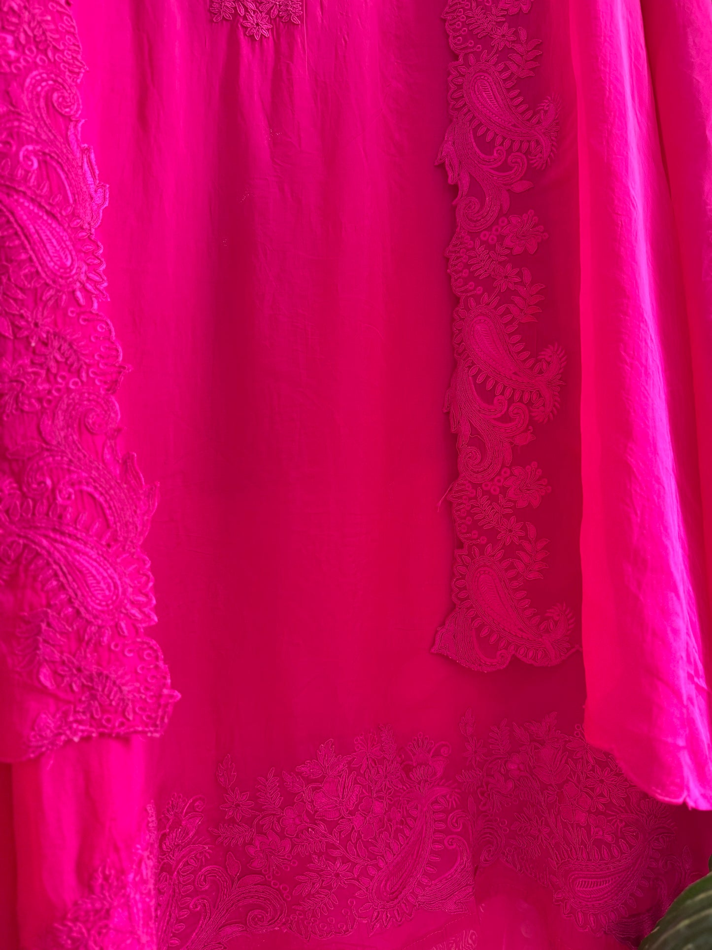 Luxurious aari work organza suit