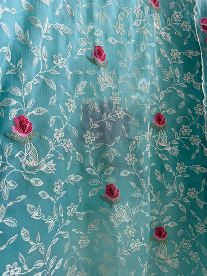 Cross stitch roses birds suit