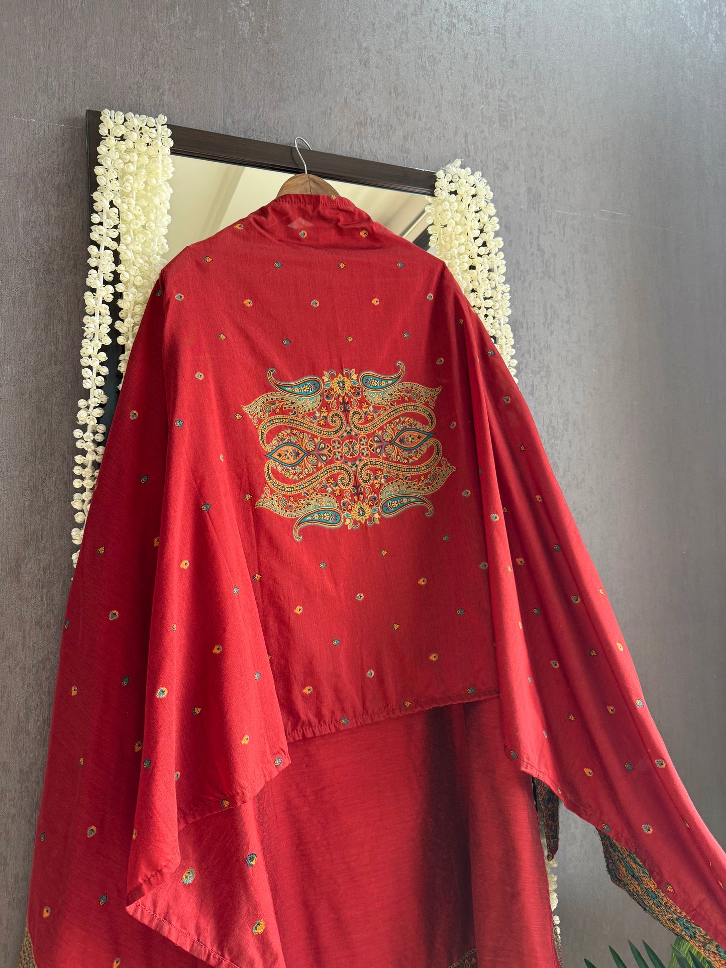 Linen kashmiri jamawar suit