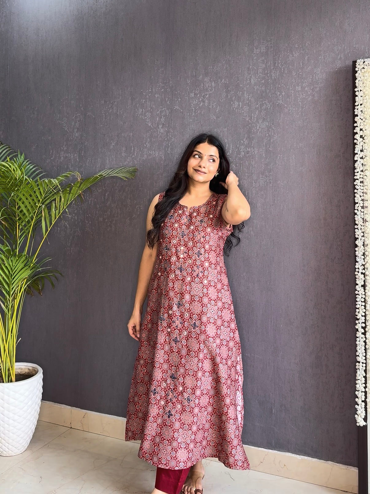 Cotton Ajrakh kurta set