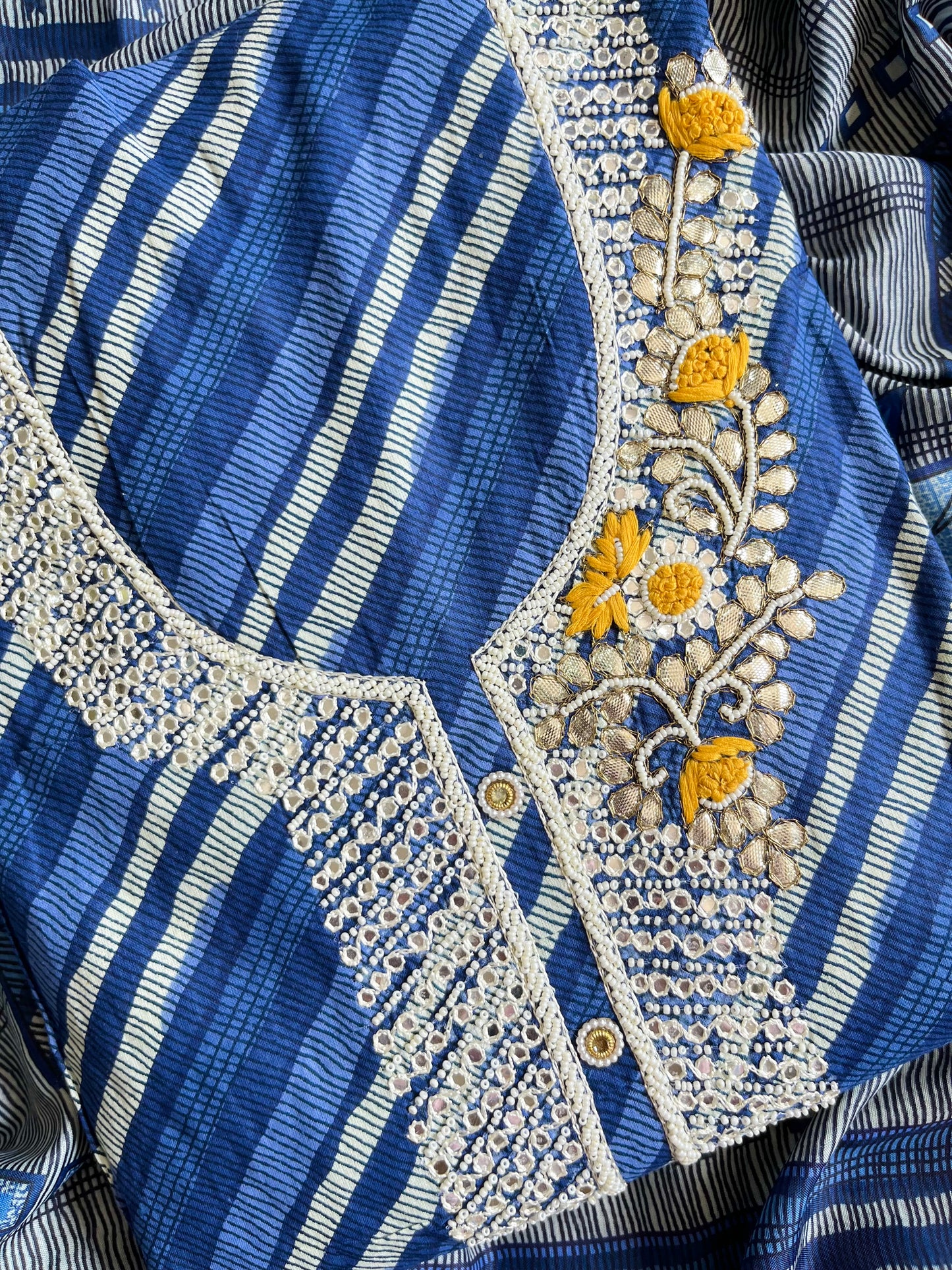 Mulmul cotton handwork suits