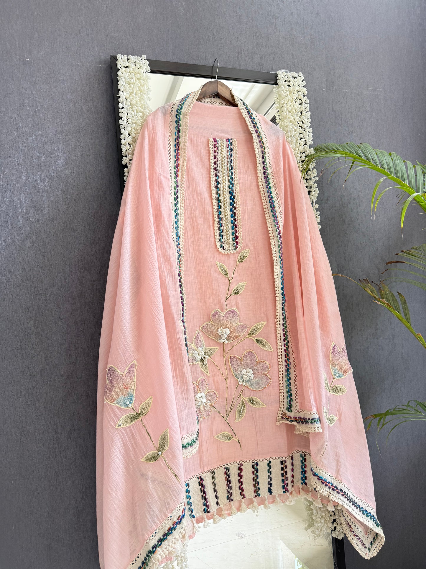 Luxurious Mul chanderi jute suit
