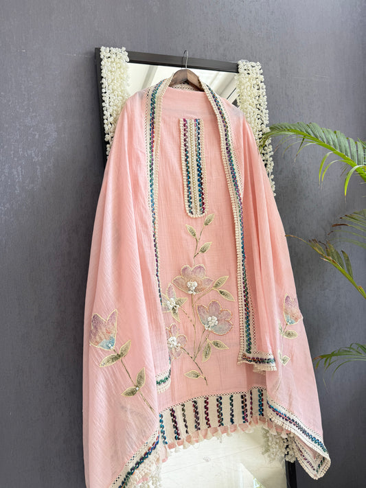 Luxurious Mul chanderi jute suit