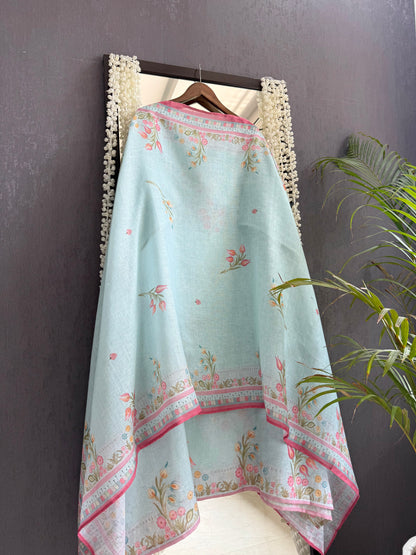 Linen handwork floral suit