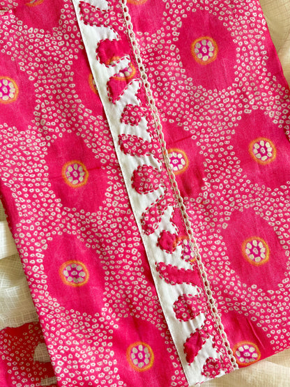 Bandhani Appliqué unstitched suits