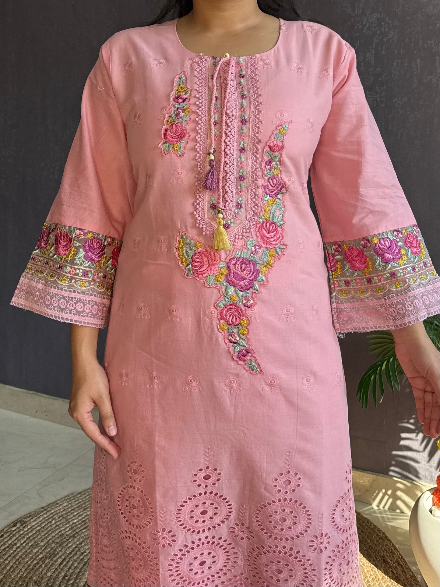 Pakistani schiffili designer suit