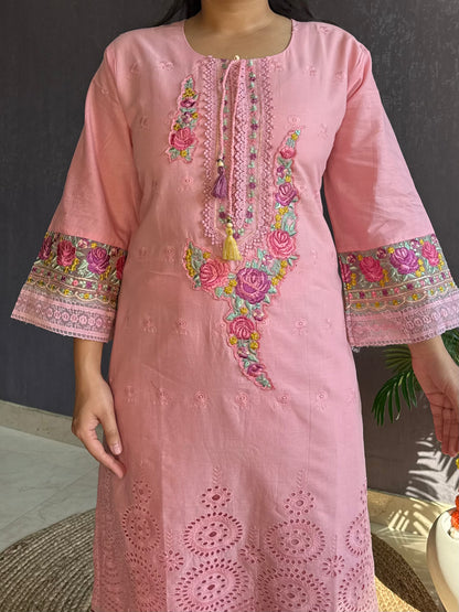 Pakistani schiffili designer suit