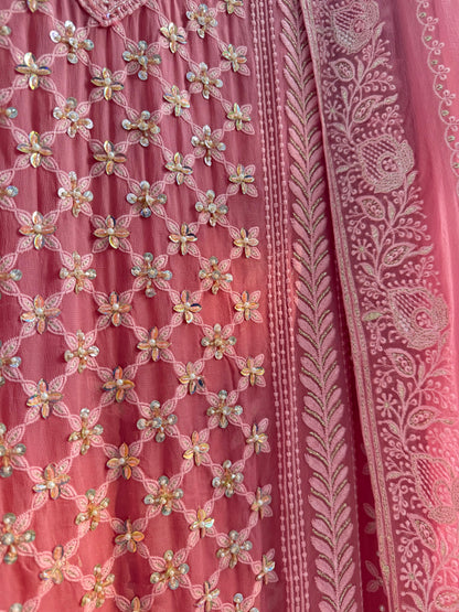 Lucknowi crystal handwork suit