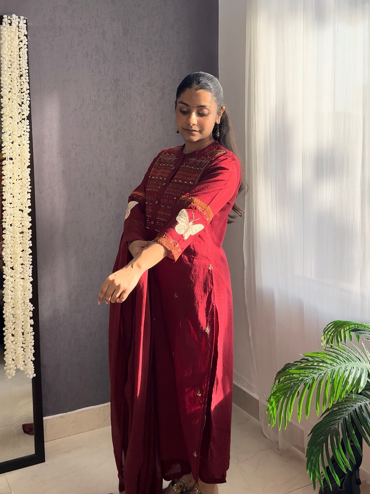 Cotton butterfly suit set