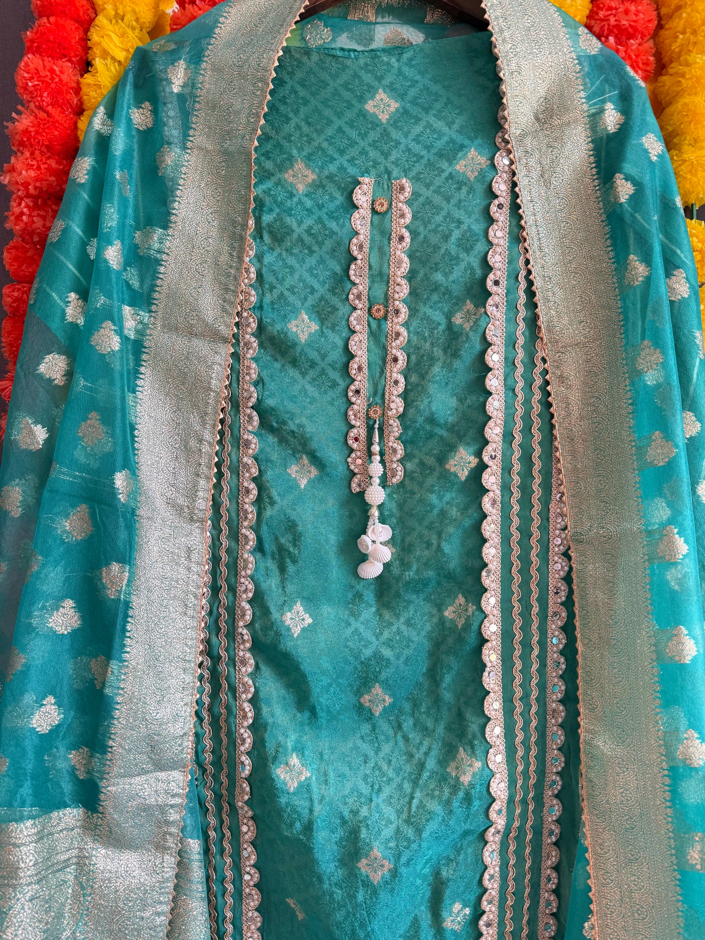 Mirror Benarsi Tissue silk suit