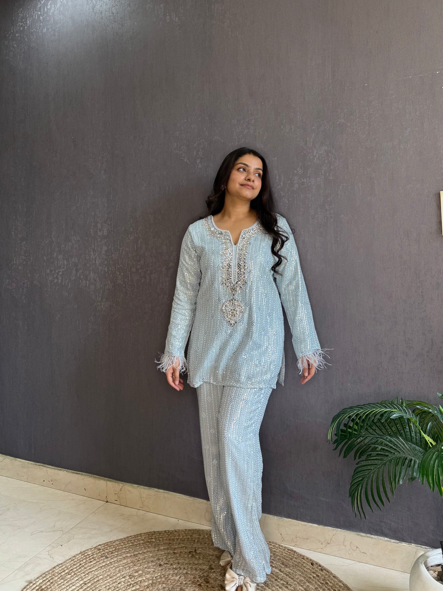 Lucknowi handwork Coord set