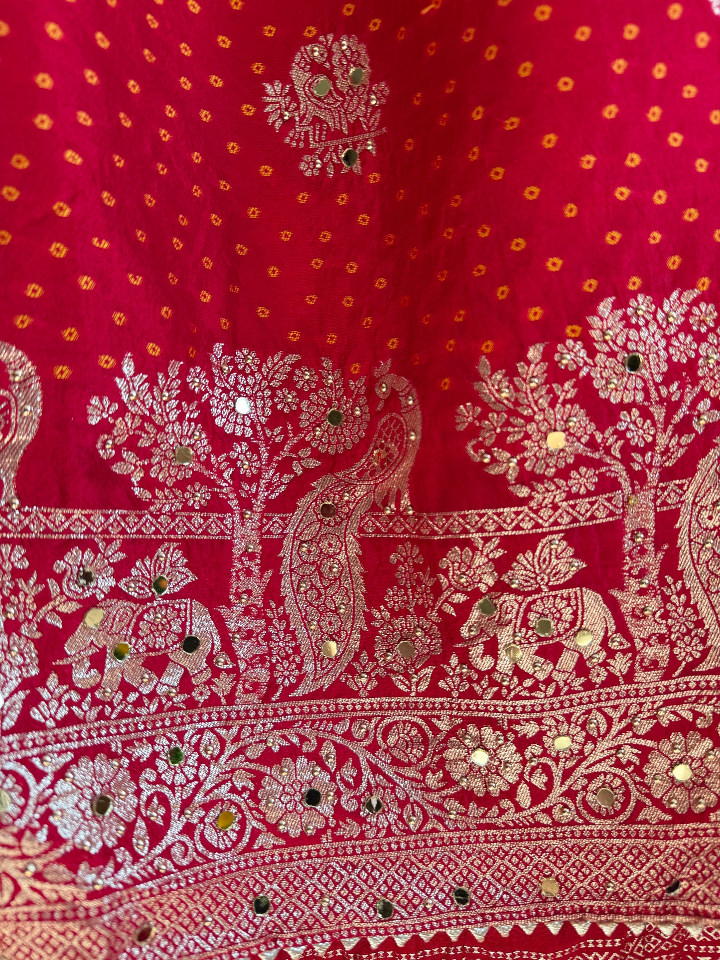 Banarsi bandhani silk suit