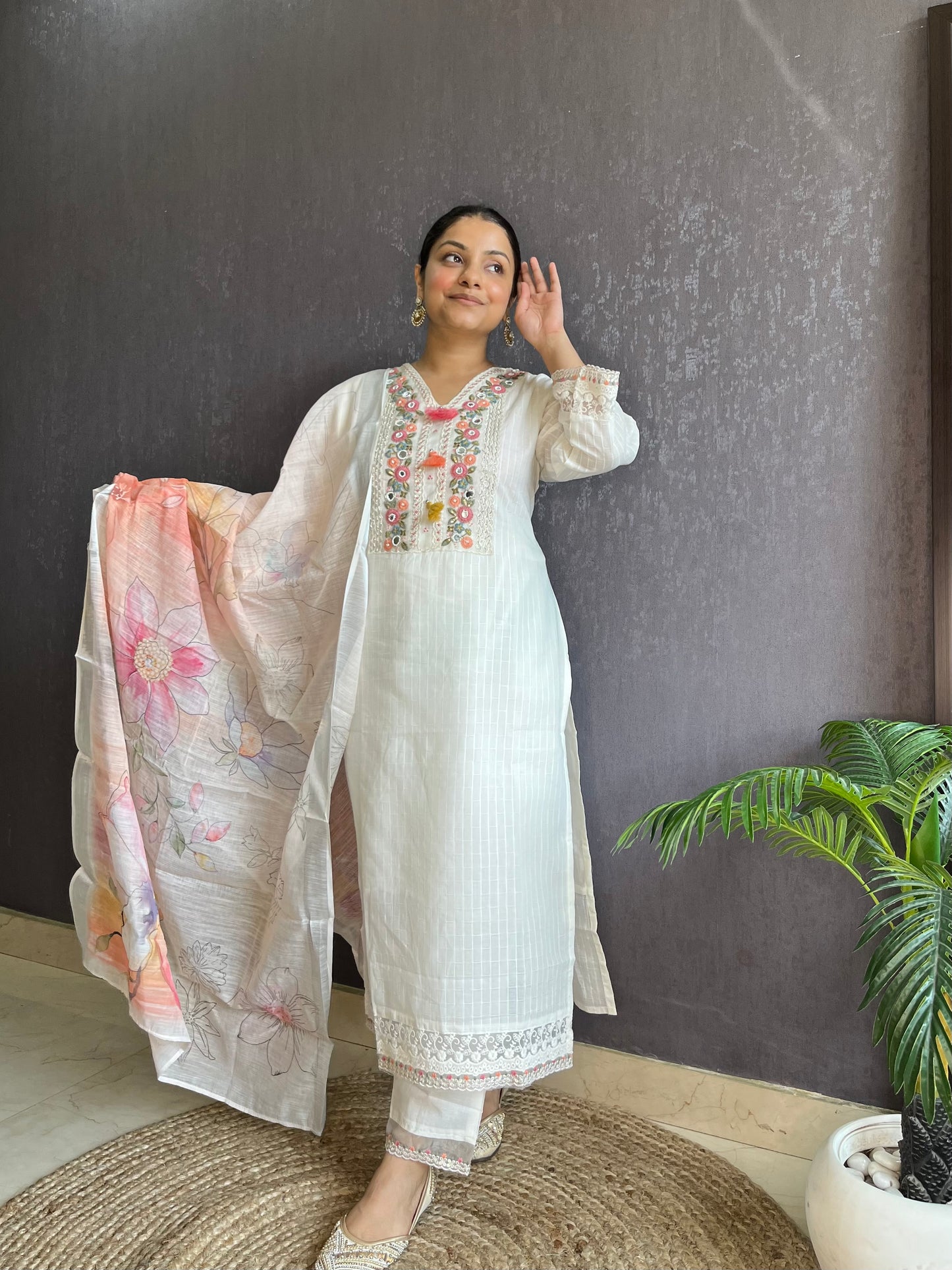 Premium cotton designer suit set