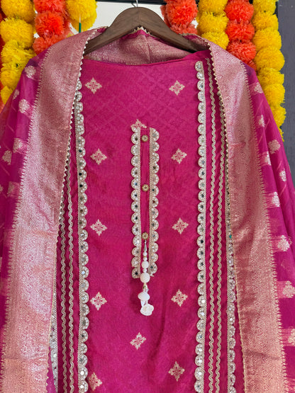 Mirror Benarsi Tissue silk suit