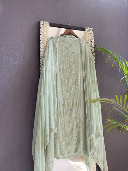 Pitta work crystal handwork suit