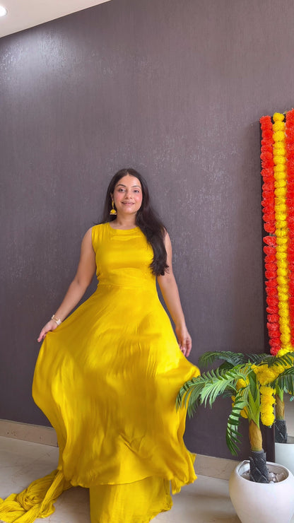 Indo western Drape dress
